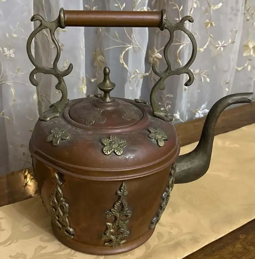 Antique Moroccan Copper and Brass‎ Tea Kettle